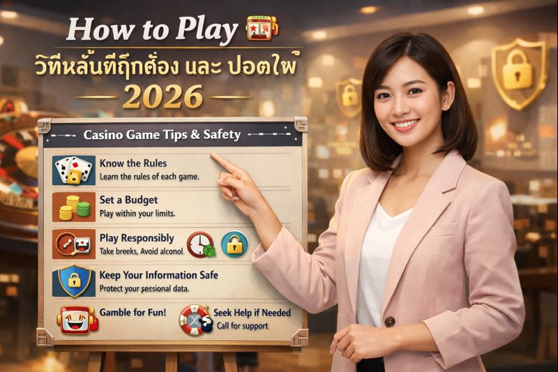 ຄູ່ມື How to Play ຄາສິໂນອອນລາຍສຳລັບມືໃໝ່ 2026. ຮຽນຮູ້ວິທີຫຼິ້ນທີ່ຖືກຕ້ອງ, ເຄັດລັບຄວາມປອດໄພ, ກົດລະບຽບການເດີມພັນ ແລະການຄຸ້ມຄອງເງິນທຶນ. ເລີ່ມຕົ້ນຢ່າງມືອາຊີບກັບ CasinoLaos.net